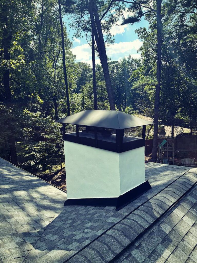 Concrete chimney cap | chimney cap replacement | masonry chimney repair