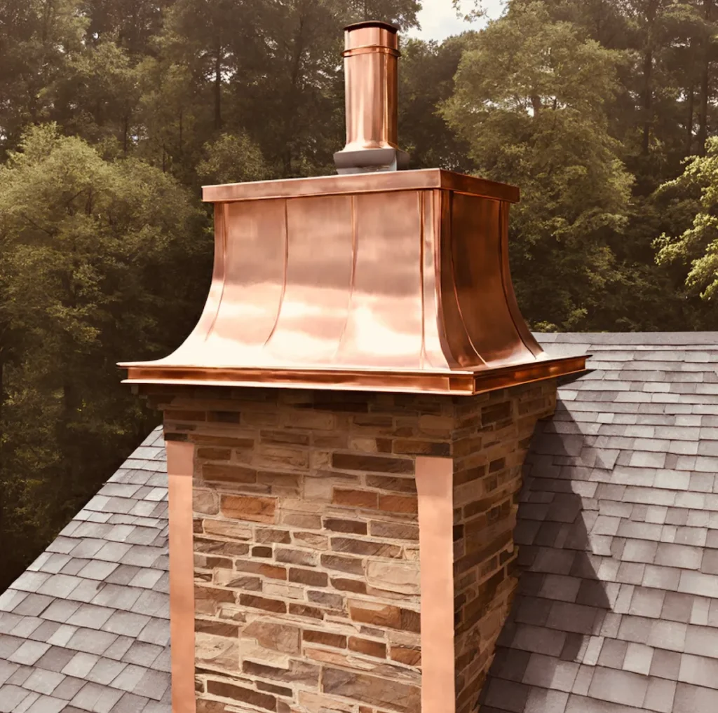 copper chimney shroud | copper chimney cap | decorative chimney shroud