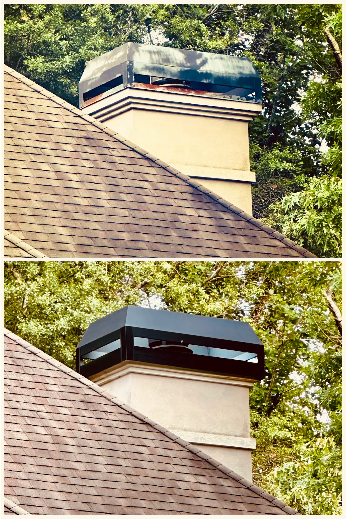 chimney chase cover and chimney shroud | chimney chase cover replacement
