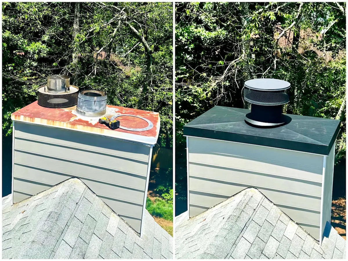 chimney pan replacement | chimney cap replacement near me