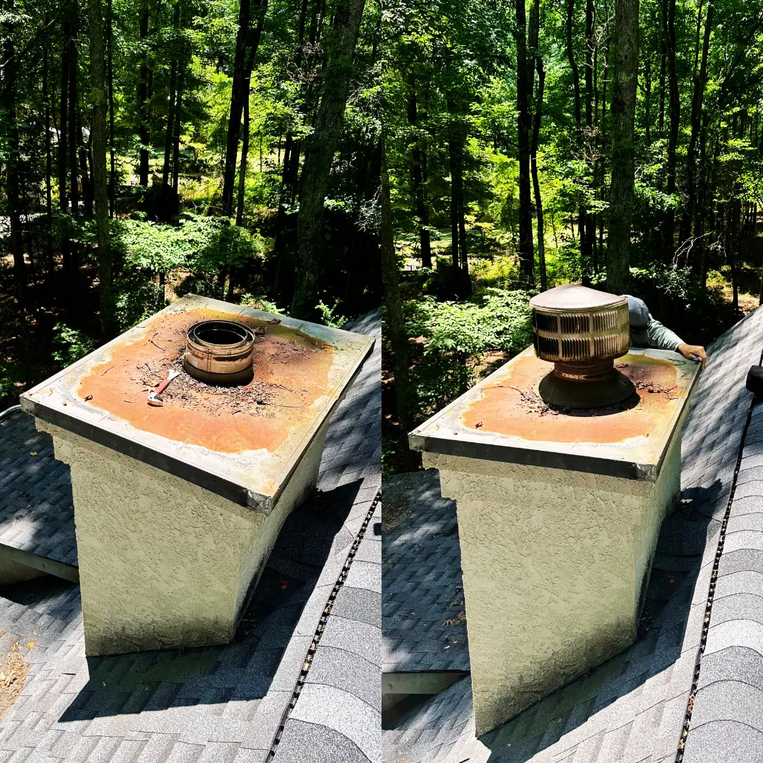 broken chimney cap | chimney caps atlanta